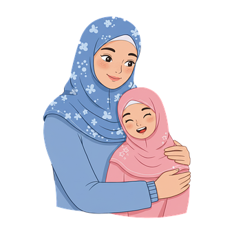 Ai Generiert, Mutter, Tochter, Muslim