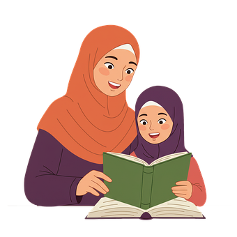 Ai Generiert, Mutter, Tochter, Lesen