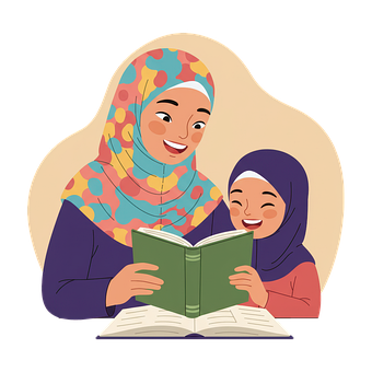 Ai Generiert, Mutter, Tochter, Lesen