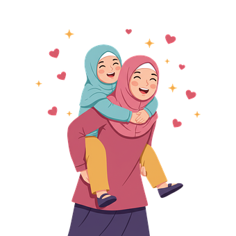 Ai Generiert, Muslim, Mutter, Tochter