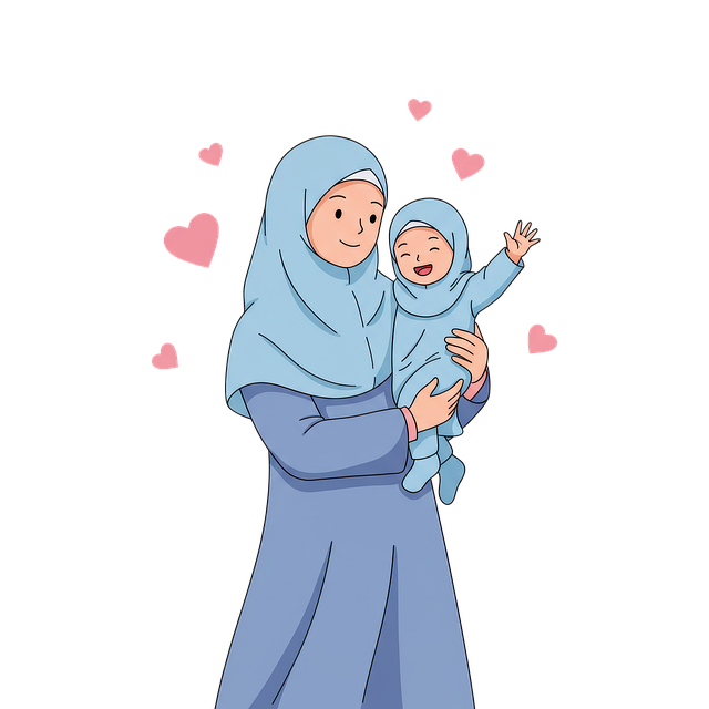 Free ai generated mother baby illustration