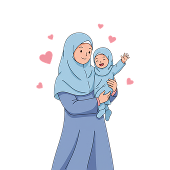 Ai Generiert, Mutter, Baby, Muslim
