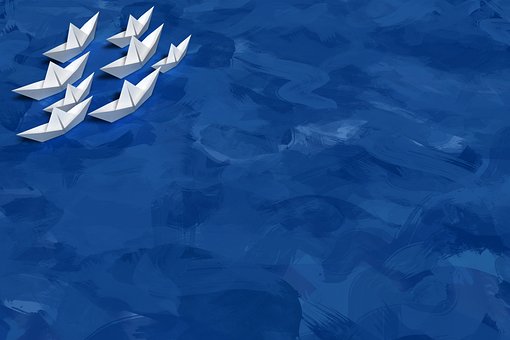 Båd, Både, Flotille, Regatta, Papir