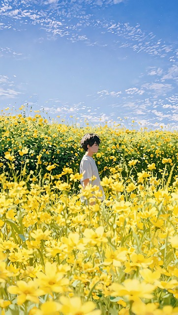 Free Yellow Flowers Flower Field illustration and picture