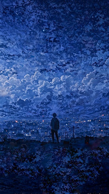 Free Night Sky City Lights illustration and picture