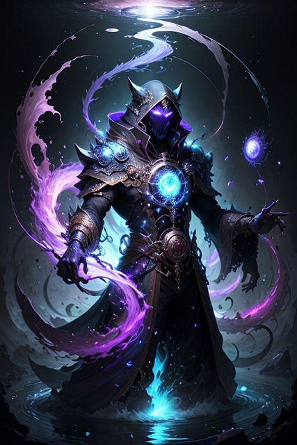 Free fantasy planeswalker mage illustration
