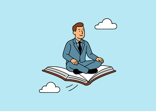 Free reading book flying illustration
