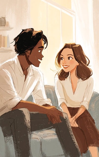 Free couple conversation love illustration
