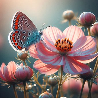 Vlinder, Bloem, Natuur Tafereel