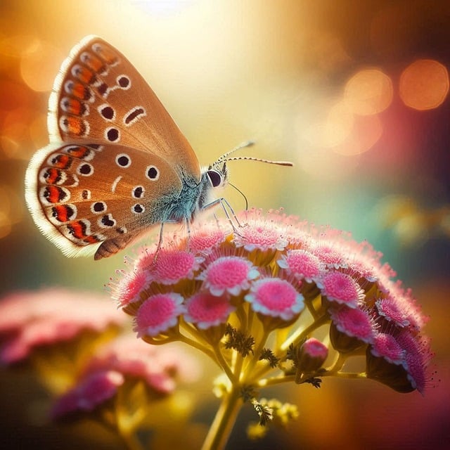 Schmetterling, Blume, Naturszene