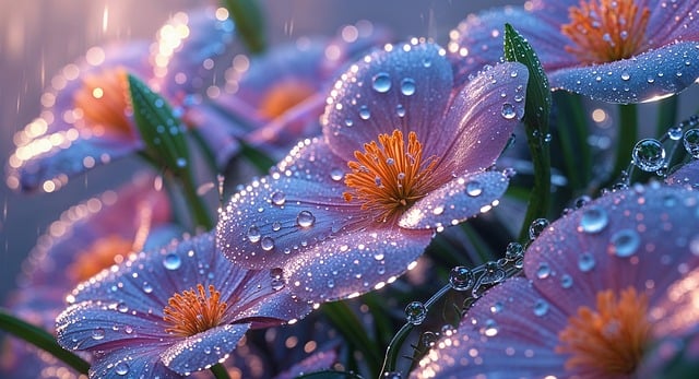 Free ai generated flowers petals illustration