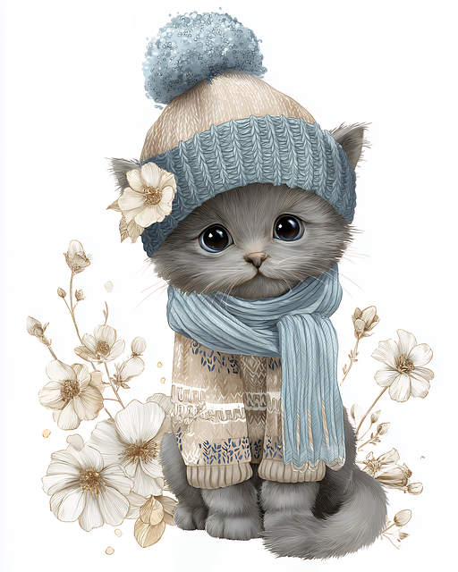 Free cat kitten cartoon illustration