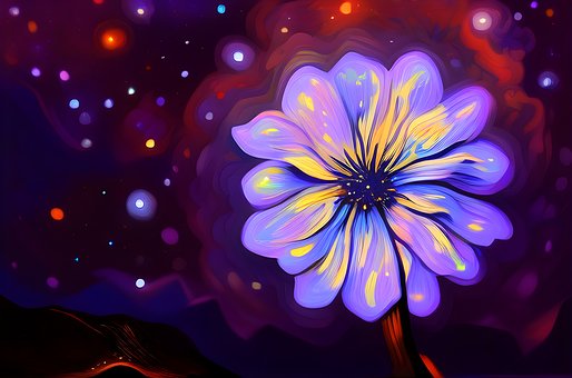 Free Flower Digital Painting illustration and picture