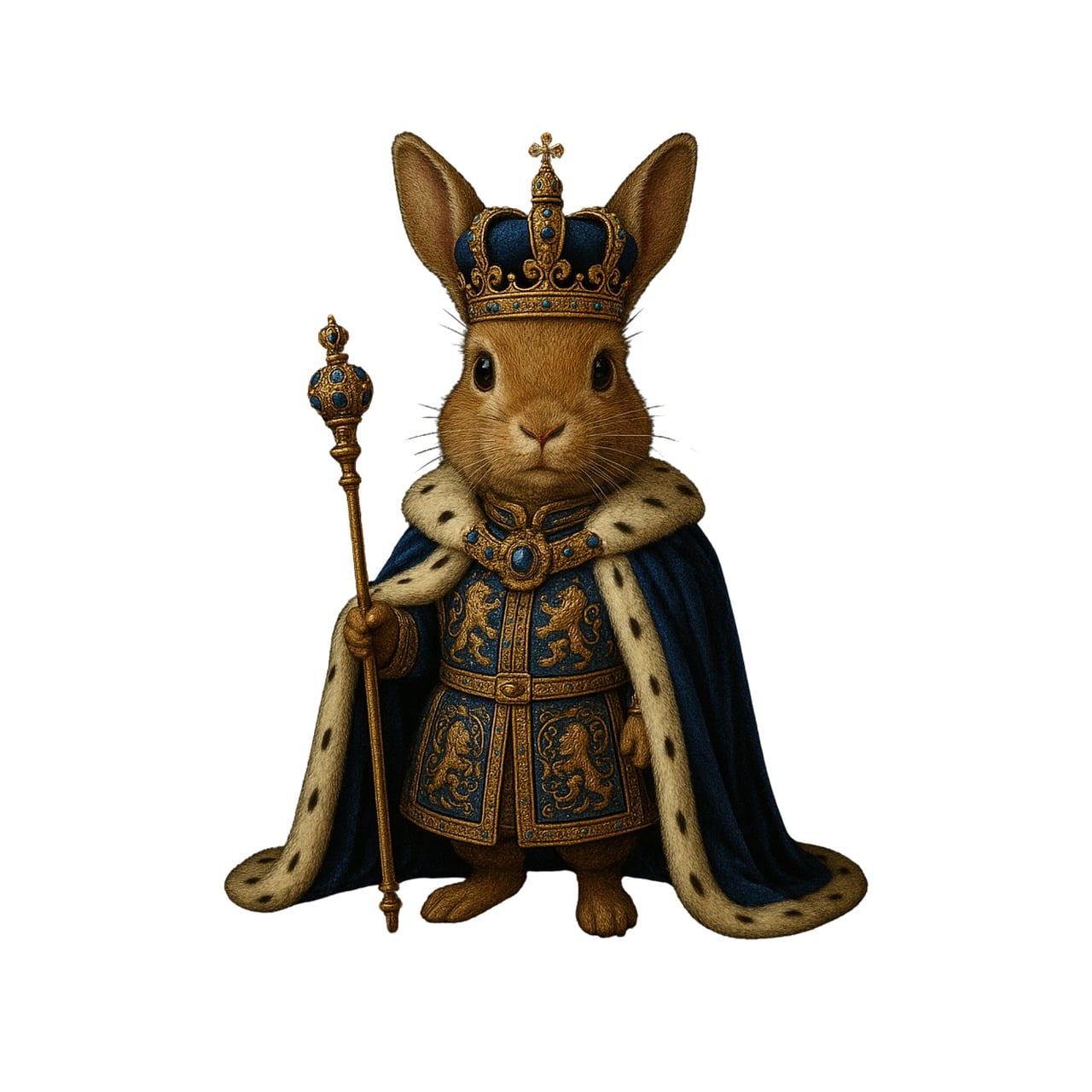 Download Bunny King, Royal Rabbit, Fantasy Bunny. Royalty-Free Vector ...