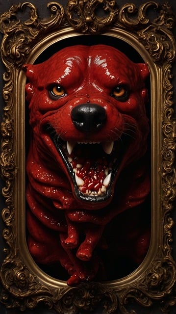 Free ai generated dog cerberus illustration