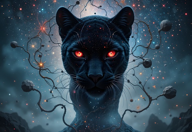 Free panther black interdimensional illustration