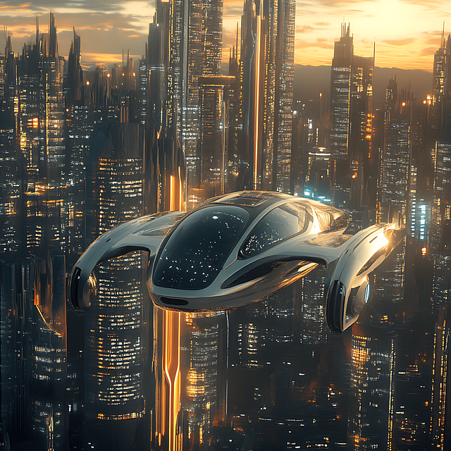 Free ai generated futuristic architecture illustration