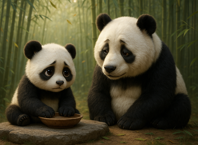 Free Panda Bears illustration and picture