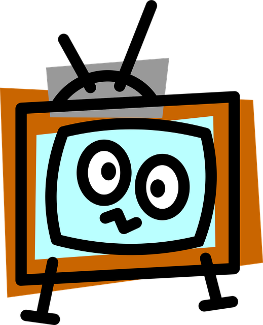 Free television tv cartoon vector