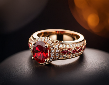 Free Gold Ring Ruby illustration and picture
