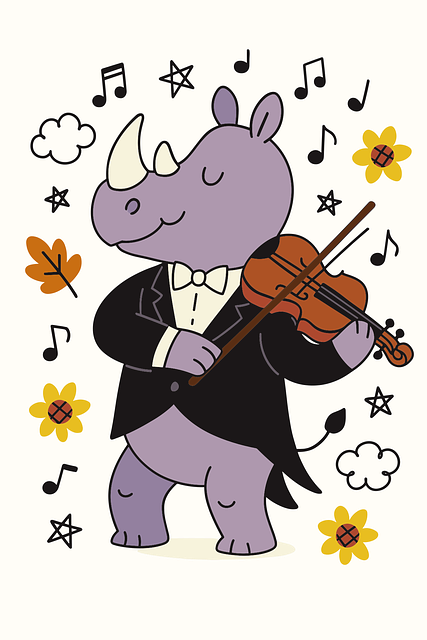 Ai Generado, Rinoceronte, Violín