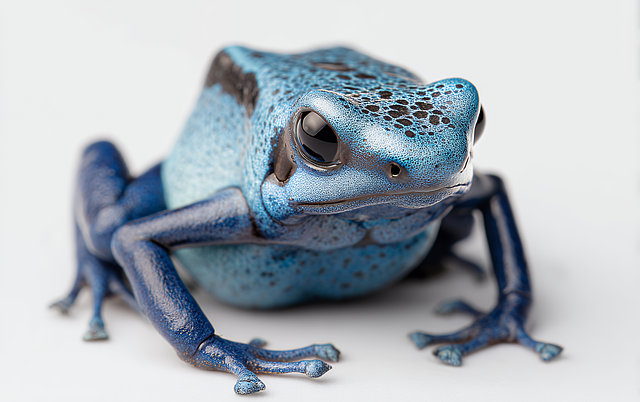 Free ai generated frog blue illustration