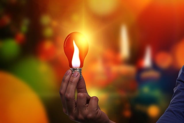 Free light flame energy illustration