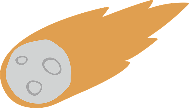 Free comet asteroid meteor vector