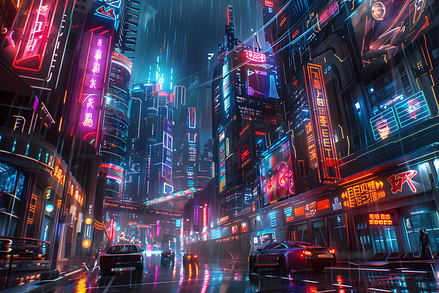 Free future city future cyberpunk illustration