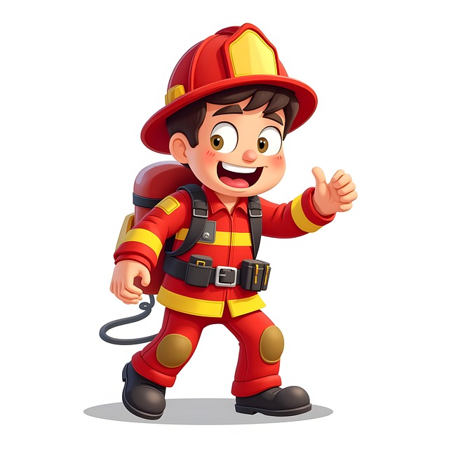 Free ai generated firefighter fire illustration