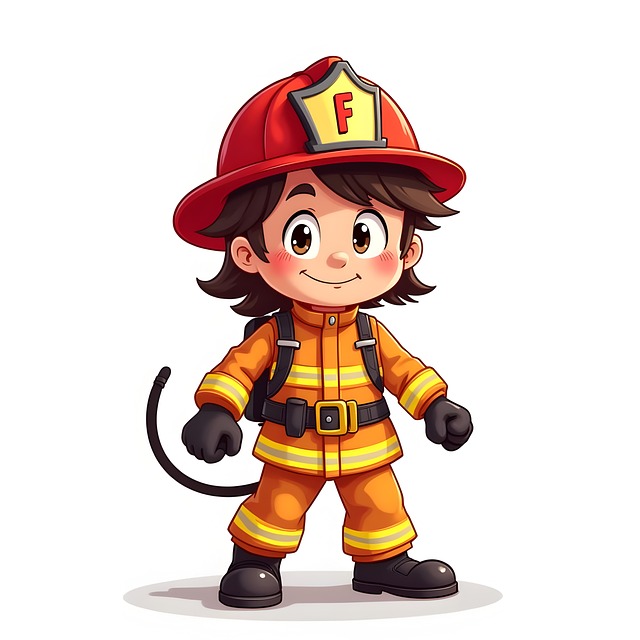 Free firefighter fire rescue illustration