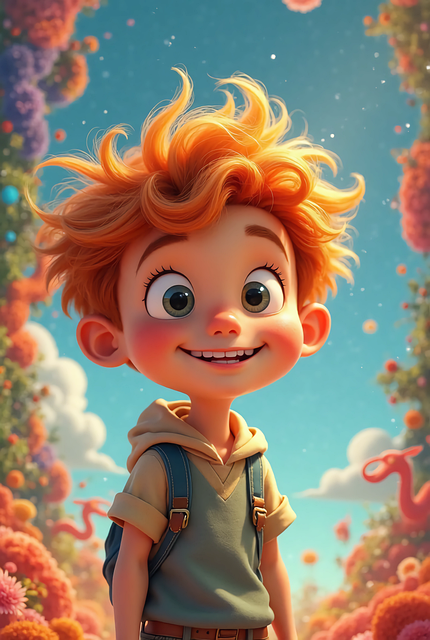 Free ai generated kid portrait illustration