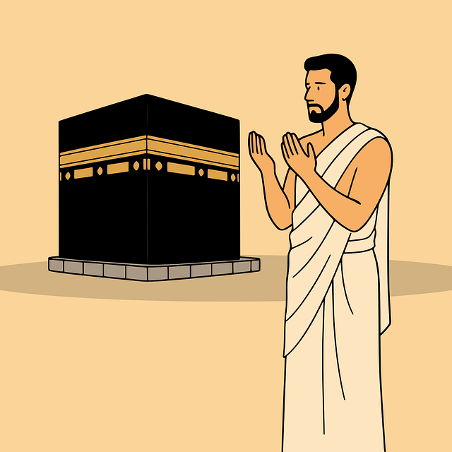 Free kaaba mecca hajj illustration