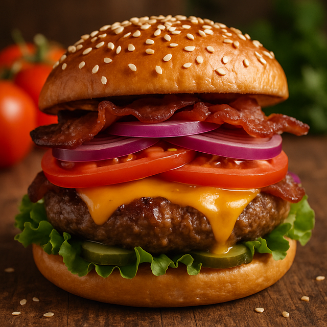 Free ai generated burger cheeseburger illustration