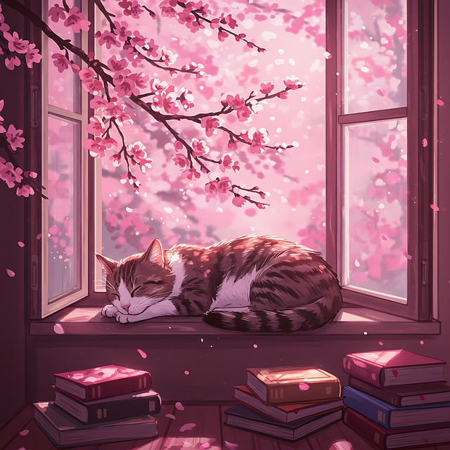 Free ai generated cat painting illustration