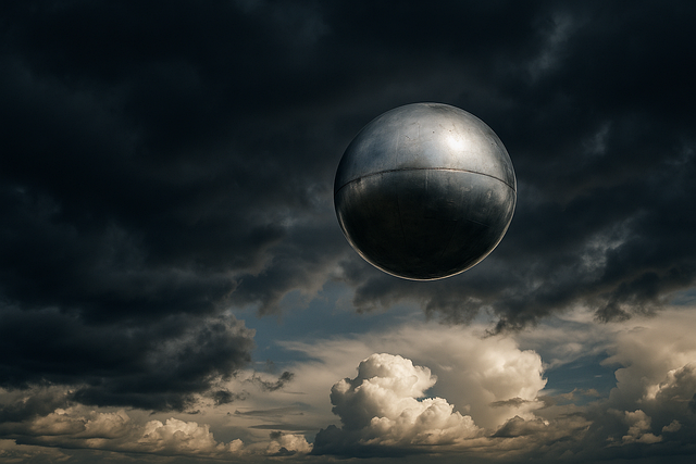 Free ai generated alien spheres illustration