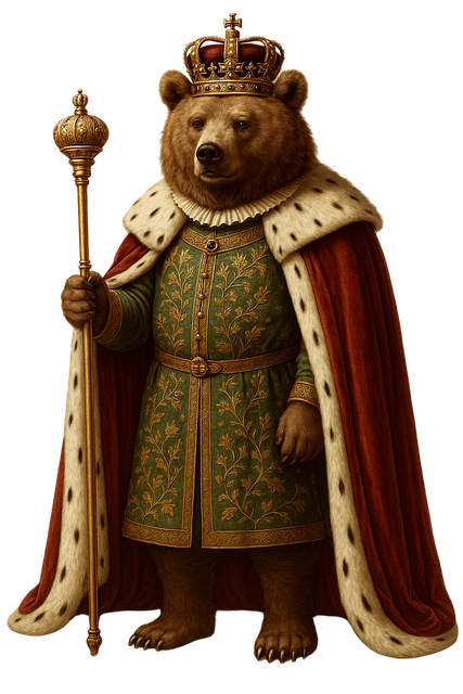 Free ai generated bear king royal bear vector