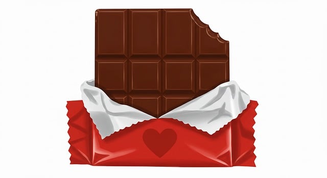 Free ai generated chocolate heart illustration
