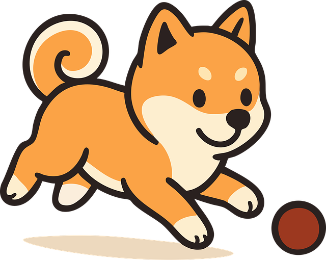 Free shiba inu dog cartoon vector