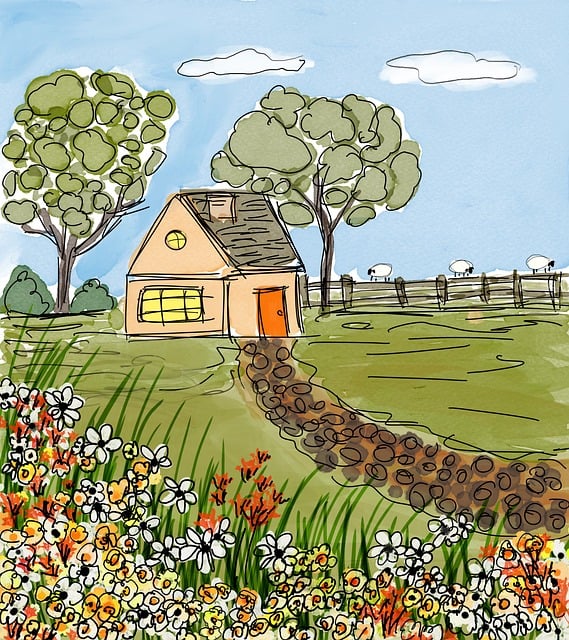 Free house cottage country illustration