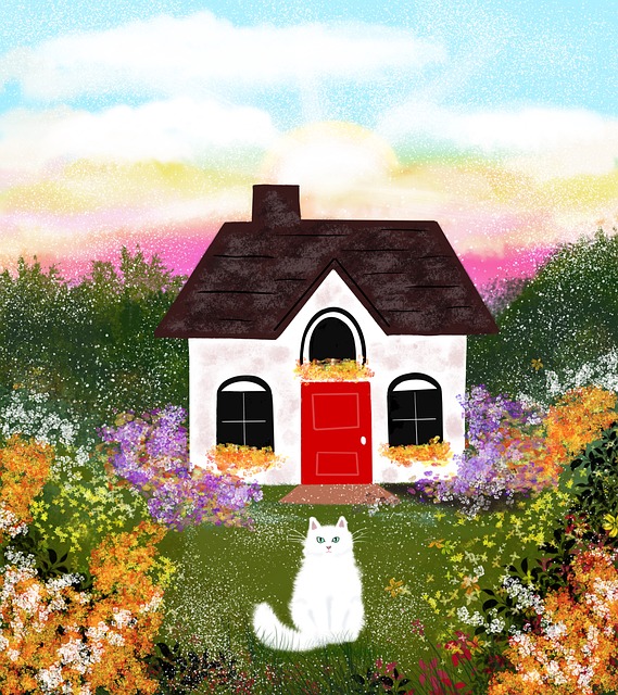 Free Cat House illustration and picture