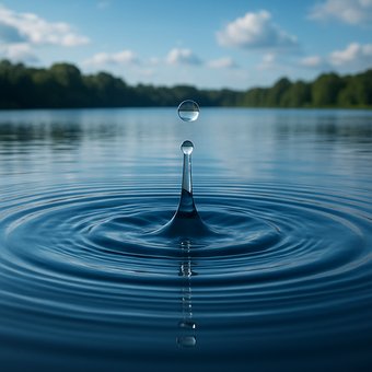 Wassertropfen, Meer, See, Wasser