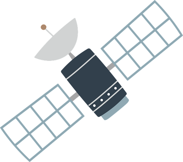 Free satellite space telecommunication vector