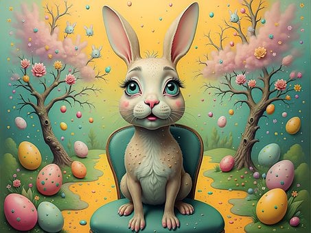 Free Cute Bunny Cartoon Rabbit illustration and picture