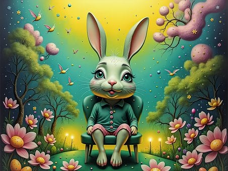 Free Cute Bunny Cartoon Rabbit illustration and picture