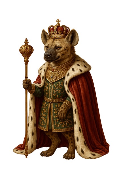 Free ai generated royal hyena fantasy hyena art vector