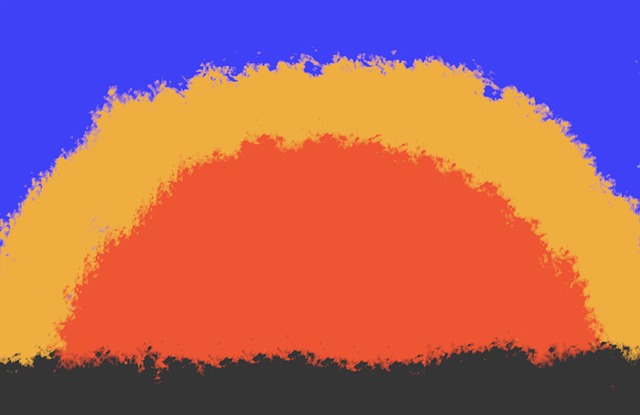 Free abstract artwork sunrise illustration