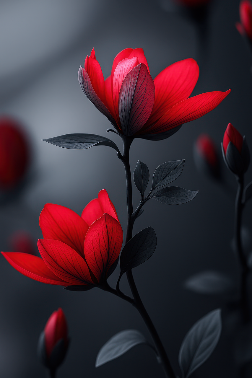 Röda Blommor Dramatisk Blommig - Gratis bilder på Pixabay