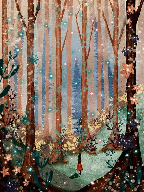 Free fairy forest magic illustration