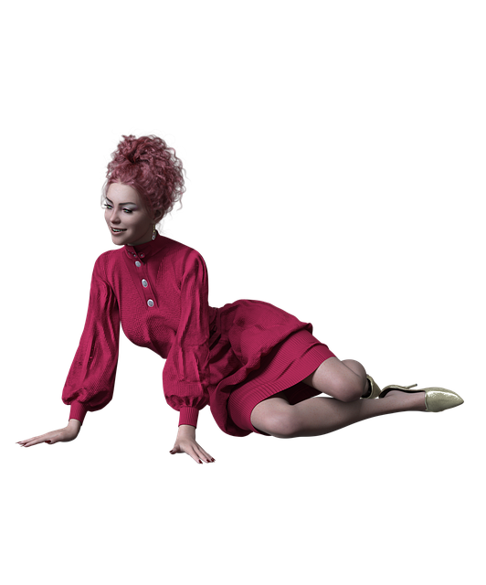 Free woman model redhead illustration